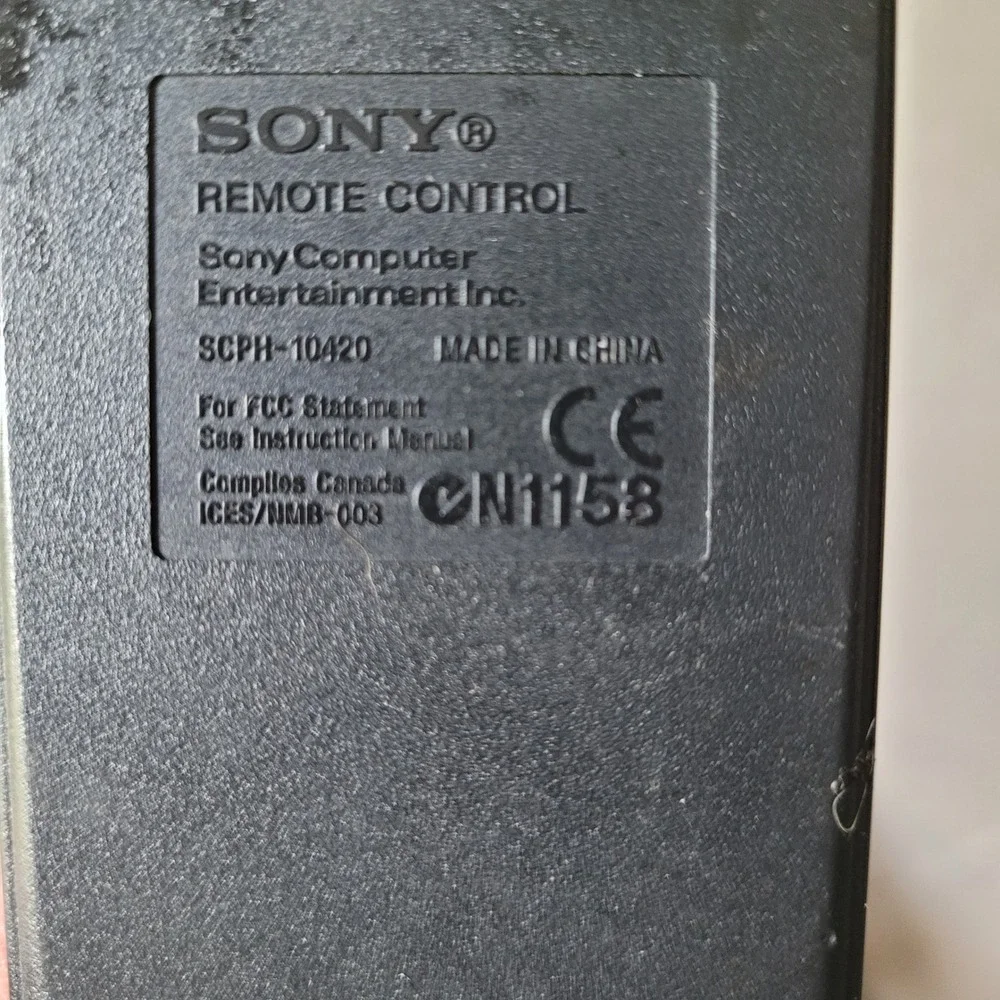 Sony DVD Remote Control PlayStation 2 SCPH-10420 Black Good Retro Gaming Media